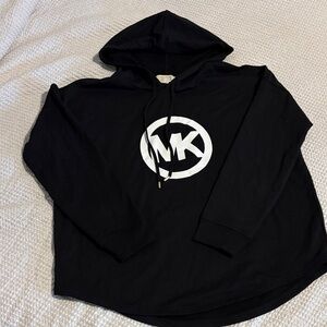Michael Kors Black Hoodie with White MK Emblem